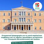 Ονομαστική ψηφοφορία για τις κατά παρέκκλιση συμβάσεις και τις αθρόες προσλήψεις μετακλητών στο Υπουργείο Μετανάστευσης και Ασύλου
