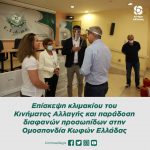 Επίσκεψη κλιμακίου του Κινήματος Αλλαγής και παράδοση διαφανών προσωπίδων στην Ομοσπονδία Κωφών Ελλάδας