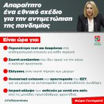 Φώφη Γεννηματά: «Απαραίτητο όσο ποτέ να υπάρξει πολιτική συνεννόηση γύρω από ένα εθνικό σχέδιο για την αντιμετώπιση της πανδημίας»