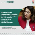 Χαρά Κεφαλίδου: «Εκτός θέματος η υφυπουργός Παιδείας, απάντησε σε ερωτήματα που δεν τέθηκαν. Κι ύστερα λένε πως φταίει η αντιπολίτευση»