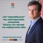 Παναγιώτης Βλάχος: «Το "ακαταδίωκτο" της επιστημονικής επιτροπής δείχνει τον πανικό της κυβέρνησης»