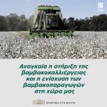 Αναγκαία η στήριξη της βαμβακοκαλλιέργειας και η ενίσχυση των βαμβακοπαραγωγών στη χώρα μας