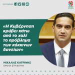Μιχάλης Κατρίνης: «Η Κυβέρνηση κρύβει κάτω από το χαλί το πρόβλημα των κόκκινων δανείων»