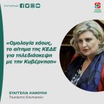 Ευαγγελία Λιακούλη: «Ομολογία χάους, το αίτημα της ΚΕΔΕ για τηλεδιάσκεψη με την Κυβέρνηση»