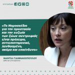Νάντια Γιαννακοπούλου: «To Nομοσχέδιο για την προστασία και την ευζωία των ζώων συντροφιάς είναι πρόχειρο, αντιεπιστημονικό, λανθασμένο, ακόμα και επικίνδυνο»