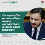 Απόστολος Πάνας: «Το νομοσχέδιο για το υπαίθριο εμπόριο μας οδηγεί πιο κοντά σε μέρες ακρίβειας»