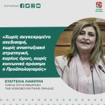 Ευαγγελία Λιακούλη: «Χωρίς συγκεκριμένο σχεδιασμό, χωρίς αναπτυξιακή στρατηγική, κυρίως όμως, χωρίς κοινωνικό πρόσημο ο Προϋπολογισμός 2022»