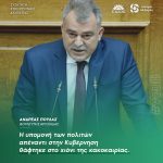 Ανδρέας Πουλάς: «Η υπομονή των πολιτών απέναντι στην Κυβέρνηση θάφτηκε στο χιόνι της κακοκαιρίας»