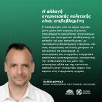 Χάρης Δούκας: «Η αλλαγή ενεργειακής πολιτικής είναι επιβεβλημένη»