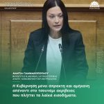Νάντια Γιαννακοπούλου: «Η Κυβέρνηση μένει άπρακτη και αμήχανη απέναντι στο τσουνάμι ακρίβειας που πλήττει τα λαϊκά εισοδήματα»